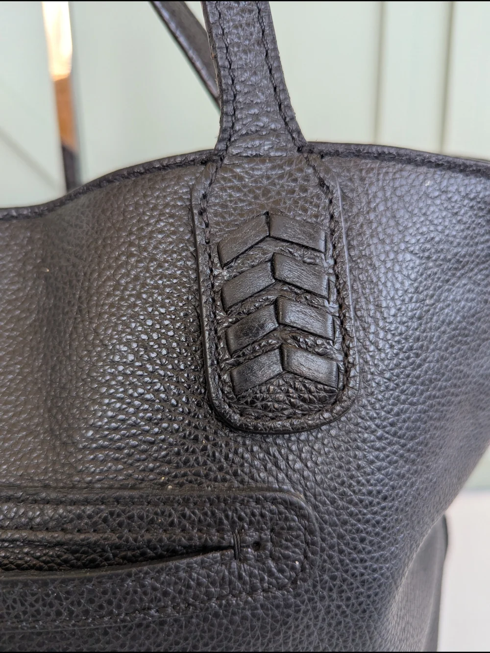Brighton Black Studded Tote with Heart Charm